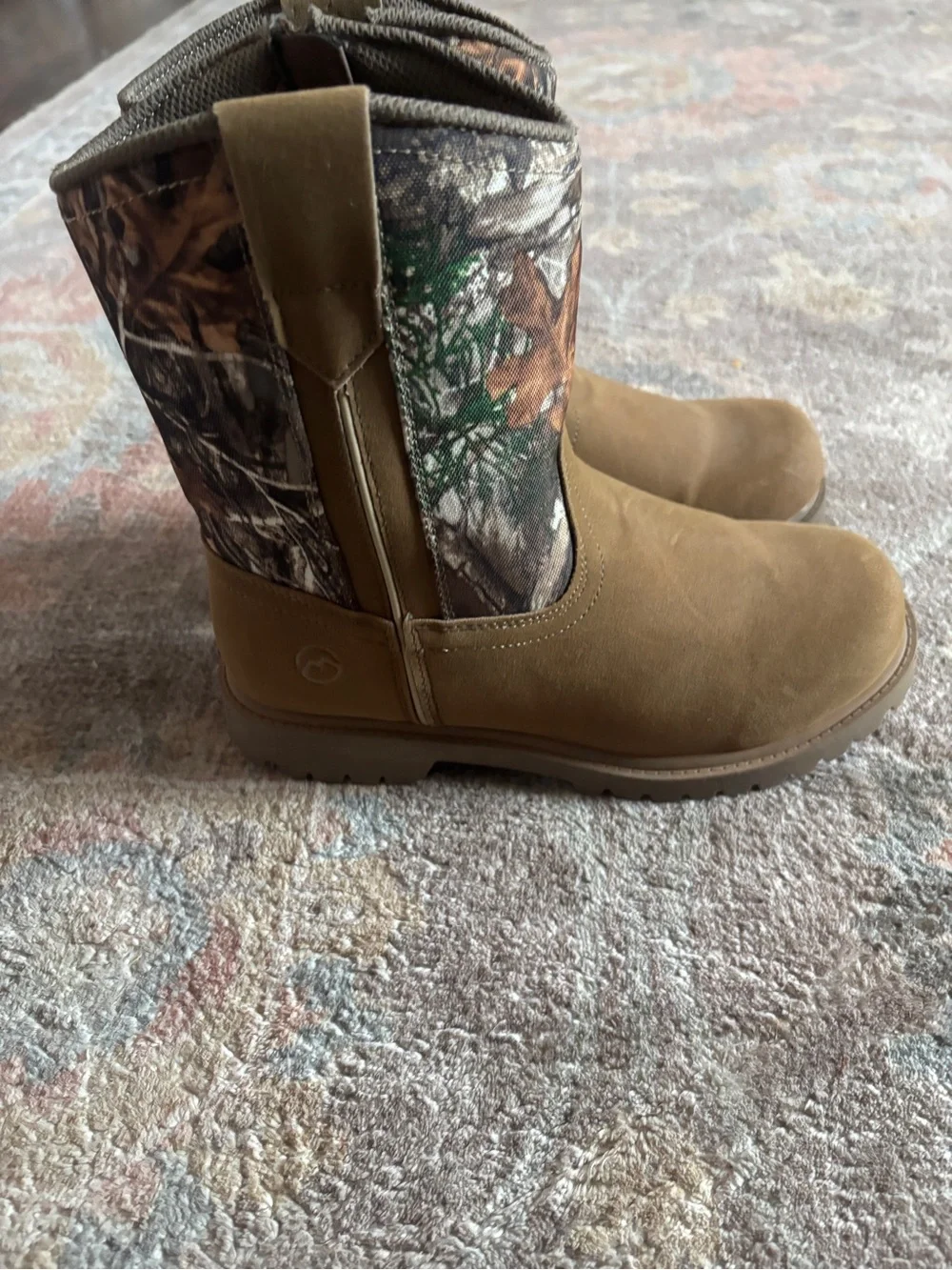 Magellan Brown Tactical-Style Boot with Fabric Shaft